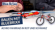 Youtube: Bauen mit BlueBrixx - Fahrrad in rot und schwarz von Achko