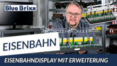 YouTube: Eisenbahndisplay in 3 Segmenten von BlueBrixx - mit dem Erweiterungsset!