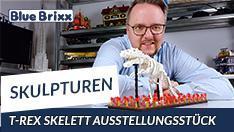 YouTube: T-Rex Skelett Ausstellungsstück von BlueBrixx