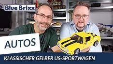 Youtube: Klassischer gelber US-Sportwagen von BlueBrixx