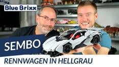 Youtube: Rennwagen in Hellgrau von Sembo @ BlueBrixx