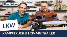 Youtube: Großer Kampftruck & klassischer LKW mit Trailer @ BlueBrixx