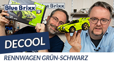 Youtube: Grün-schwarzer Rennwagen von Decool @ BlueBrixx