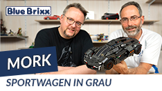 Youtube: Sportwagen in grau von Mork @ BlueBrixx - aus dunkelgrauen Metallic-Elementen!