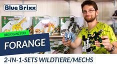 YouTube: Brixx ganz fixx: Wildtiere 2 in 1 Sets Transformed Mars von Forange