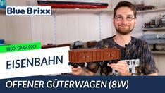 YouTube: BlueBrixx Brixx ganz fix: Offener Güterwagen (8W)