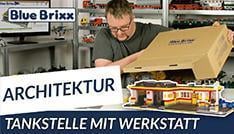 Youtube: Tankstelle mit Werkstatt von BlueBrixx