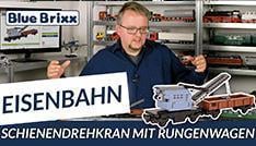 Youtube: Schienendrehkran mit Rungenwagen von BlueBrixx