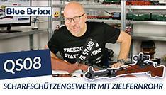 Youtube: Scharfschützengewehr mit Zielfernrohr von QS08 @ BlueBrixx