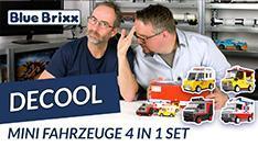 Youtube: Mini-Fahrzeuge 4-in-1-Set von Decool @ BlueBrixx