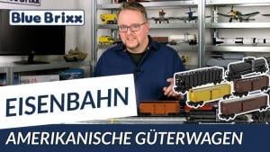 YouTube: 5 Güterwagen amerikanischer Bauart von BlueBrixx - mit neuem Schüttgutwagen!