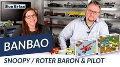 Youtube: Snoopy Roter Baron & Flugzeug mit Pilot von BanBao @ BlueBrixx​