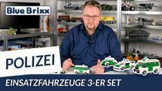 Youtube: Polizei Einsatzfahrzeuge 3er-Set & Stickerbogen von BlueBrixx