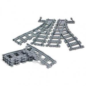 Set of city rails with rails and switches