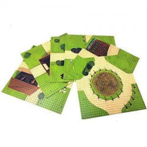 City farm base and building plates - 25.5 x 25.5 cm