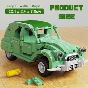 Small car in light green with pull-back function