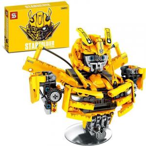 Yellow Car Robot Bust Action Figure