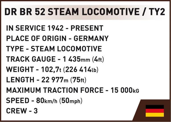 Dampflokomotive BR 52 der DRB inkl. Signal