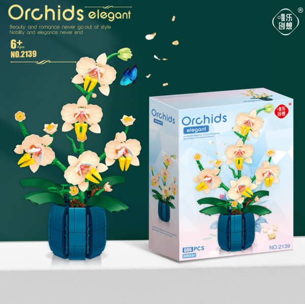 goldene Orchideen (mini blocks)