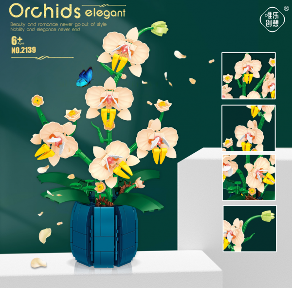 golden orchids (mini blocks)