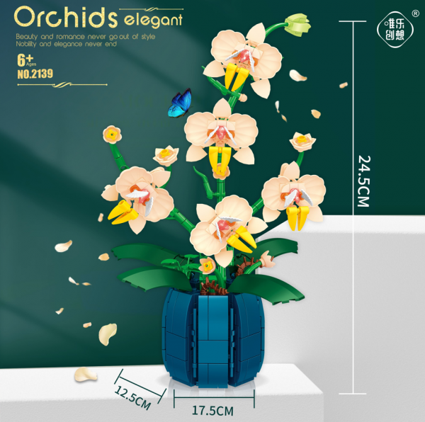 goldene Orchideen (mini blocks)