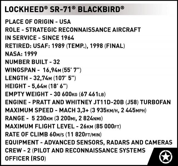 Lockheed SR-71 Blackbird Executive Edition