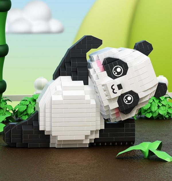 Yoga Panda (diamond blocks)