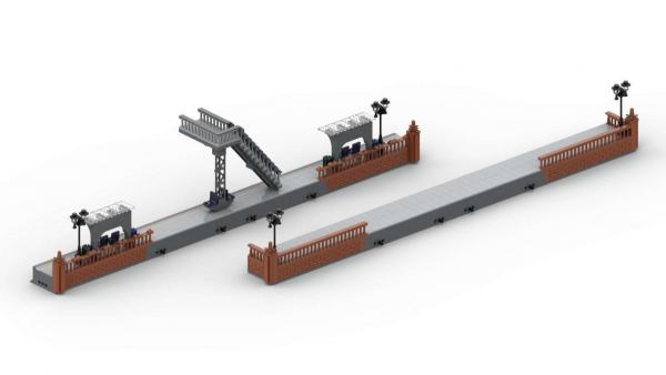 Modularer Hauptbahnhof: Bahnsteig schmal (2 in 1)