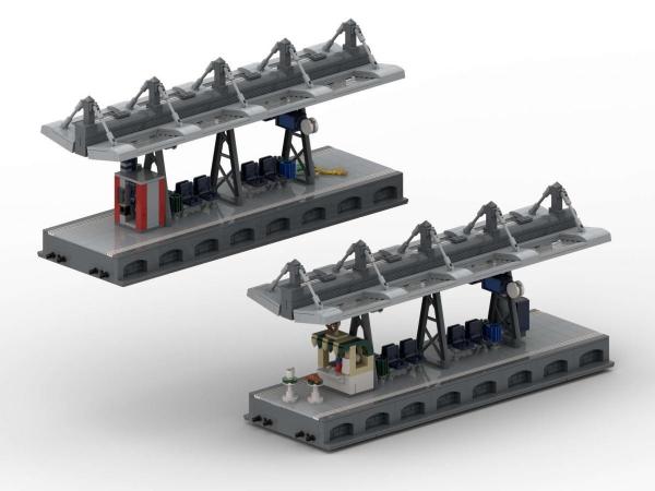 Modularer Hauptbahnhof: Moderne Überdachung für Bahnsteig (breit)