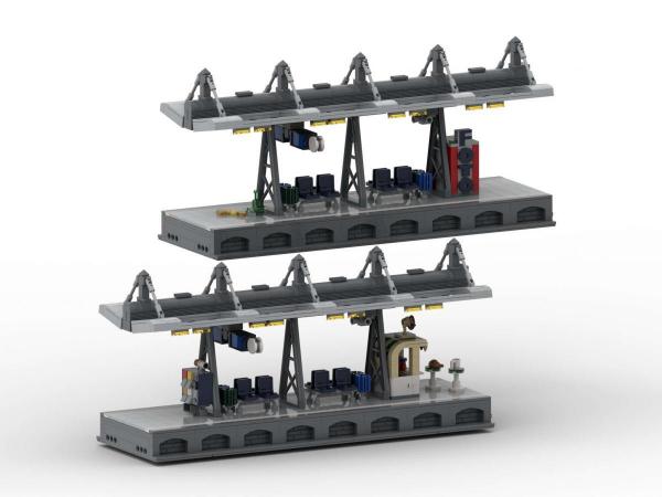 Modular main station: Modern roofing for platform (wide)