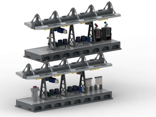 Modular Main Station: Wide platforms and Modern Roof (4 in 1)