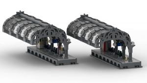 Modular Main Station: Wide platforms and old Roof Side Segment (2 in 1)