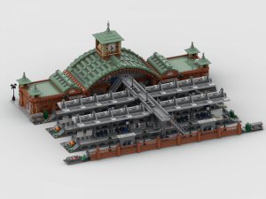 Modular Main Station: Wide platforms and old Roof Side Segment (2 in 1)