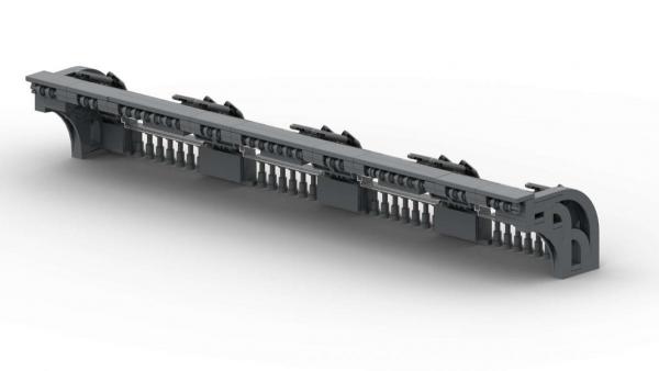 Modularer Hauptbahnhof: Bahnsteige Breit mit altem Dach Endsegment