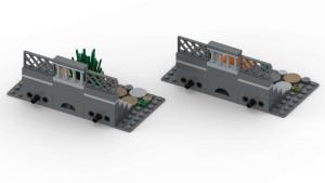 Modularer Hauptbahnhof: Bahnsteige Breit Endsegment (2 in 1)