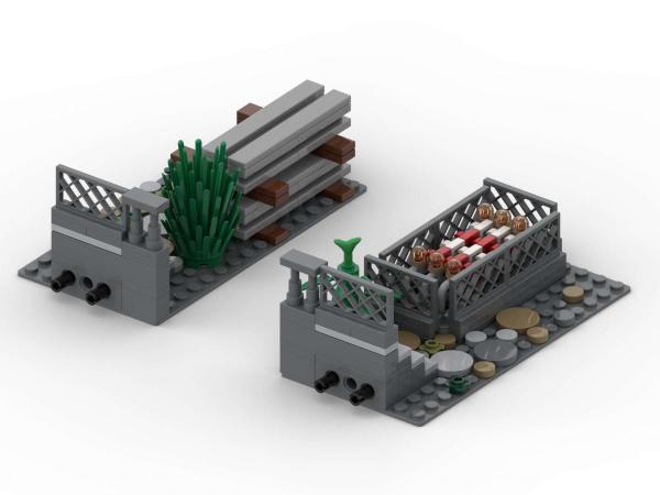 Modularer Hauptbahnhof: Bahnsteige schmal Endsegment (2 in 1)