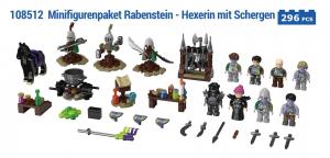  Minifigurenpaket Rabenstein: Hexerin mit Schergen