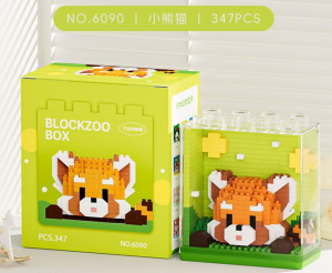 Blockzoo box: Red Panda (diamond blocks)