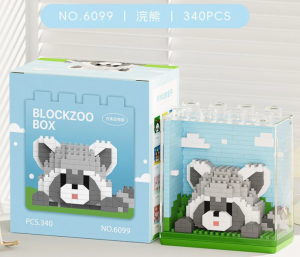 Blockzoo box: Racoon (diamond blocks)