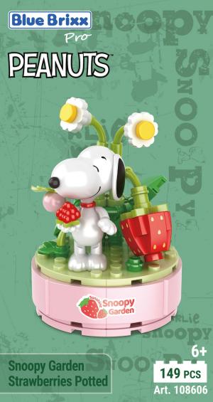 Snoopy Garten „Erdbeeren im Topf“