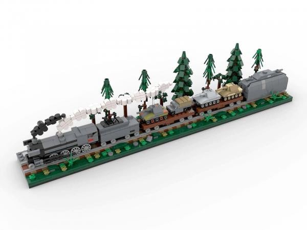 Diorama Steam Locomotive with Tanks