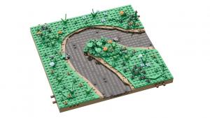 Modular landscape system: meandering stream