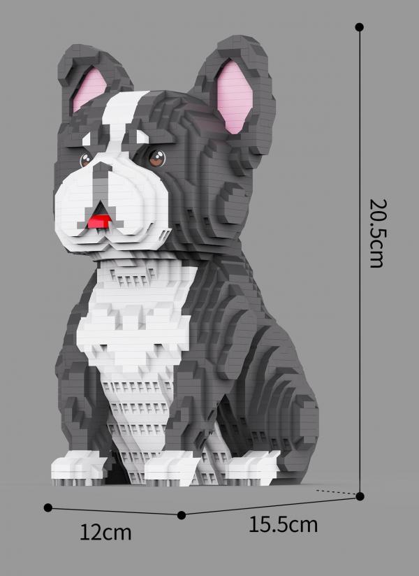 Französische Bulldogge (diamond blocks)