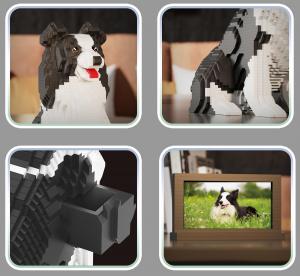 Border Collie (diamond blocks)