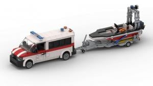 Water Rescue Vehicle with Boat