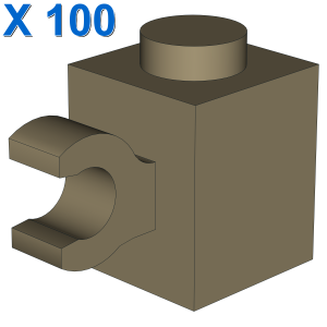 BRICK 1X1 W/ HOLDER, VERTICAL X 100