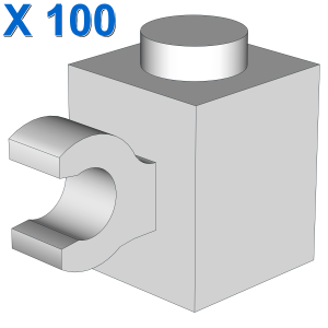 BRICK 1X1 W/ HOLDER, VERTICAL X 100